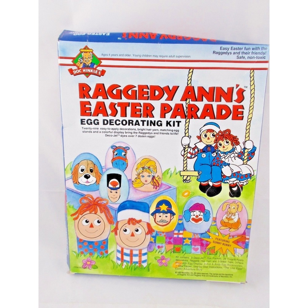 Raggedy Anns Easter Parade Egg Decorating Kit 1992 MacMillan Inc